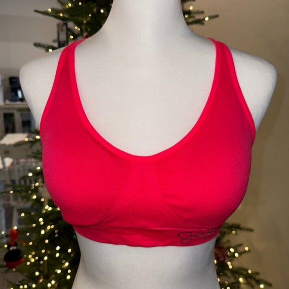 JESSICA SIMPSON SPORTS BRA IN BRIGHT PINK SIZE LARGE - NWOT (226) - Picture 1 of 2